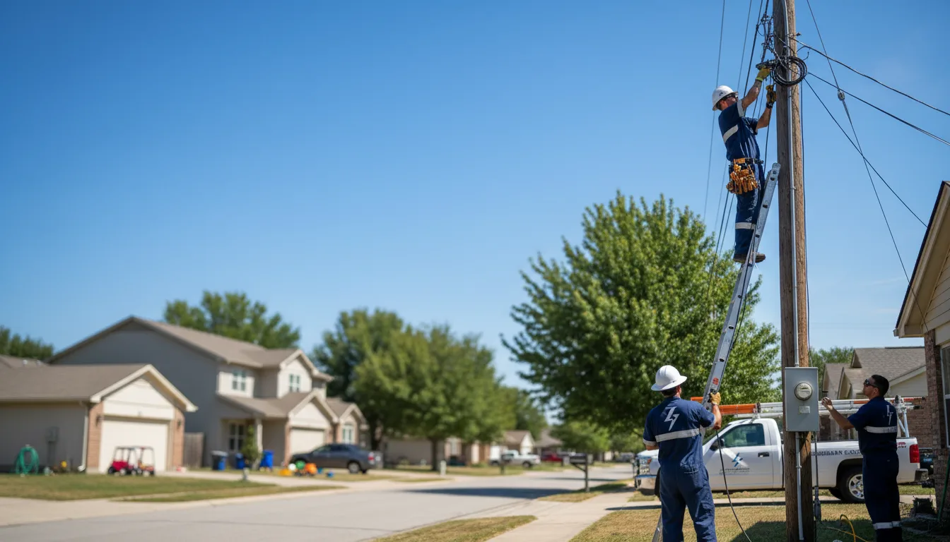Residential electrician providing installation services in Yorktown, IA